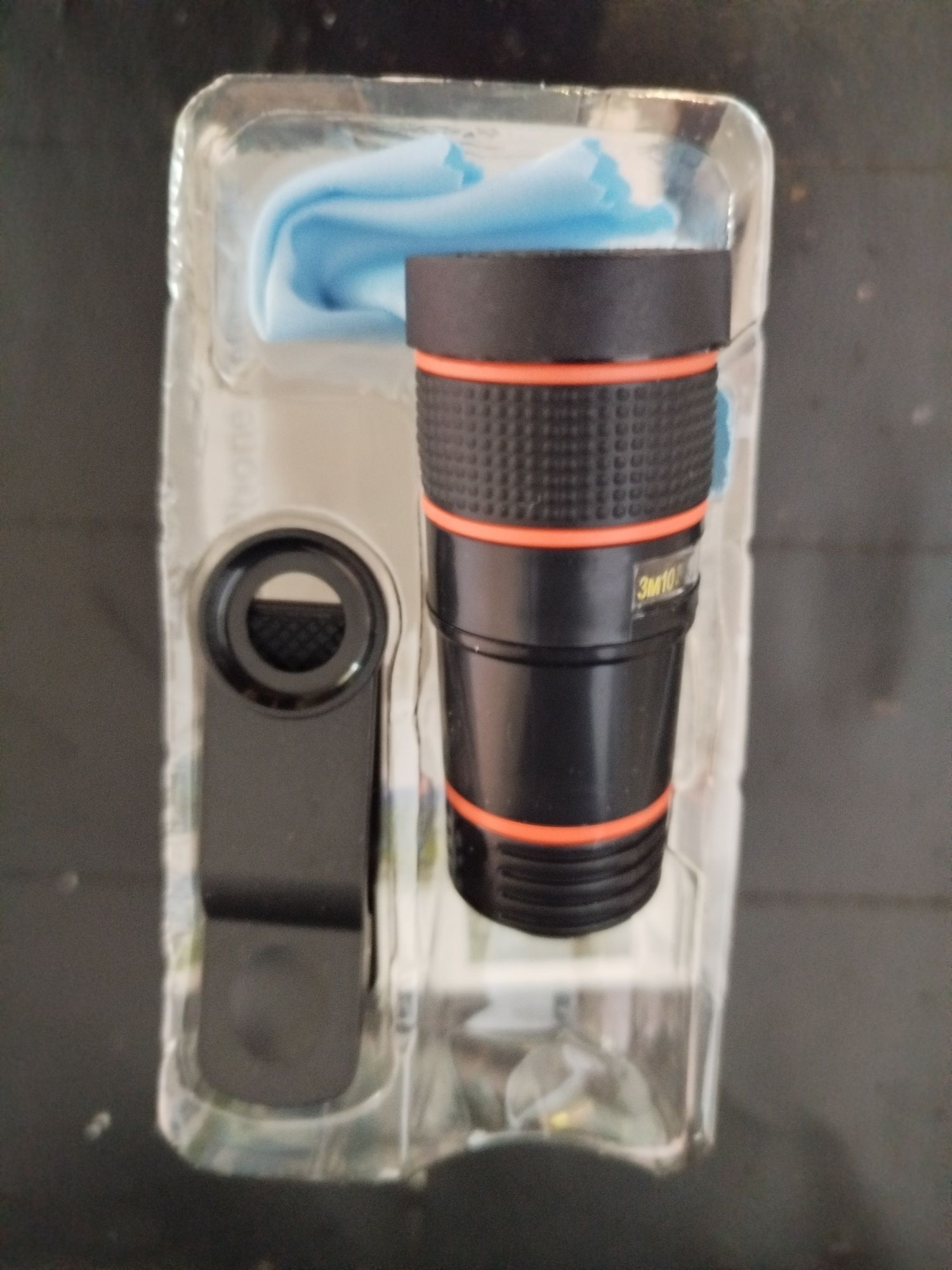 Telescópio com suporte para telemovel