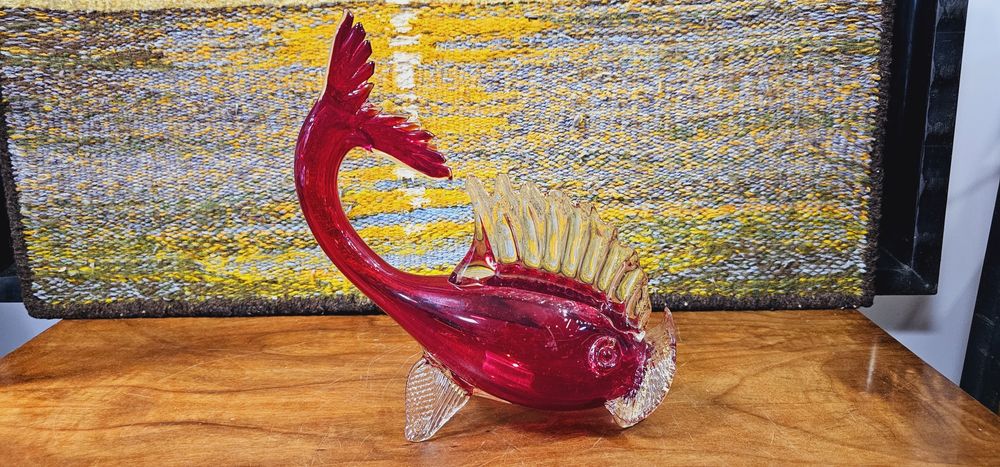 Duża, szklana ryba - Murano