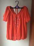 Elegancka czerwona bluzka Et vous S XS