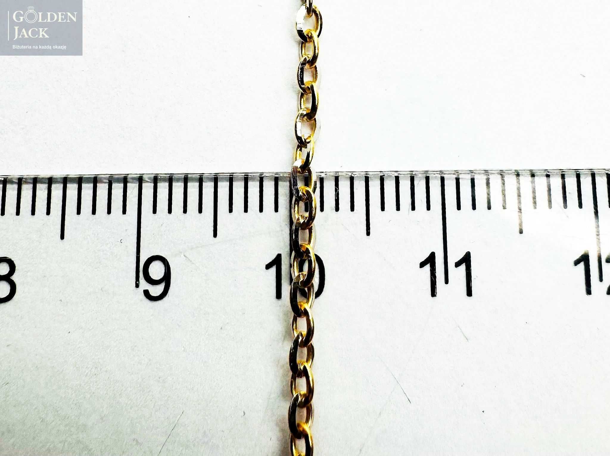 Złota bransoletka splot Ankier białe złoto p. 585 1,36g długość 18,5cm