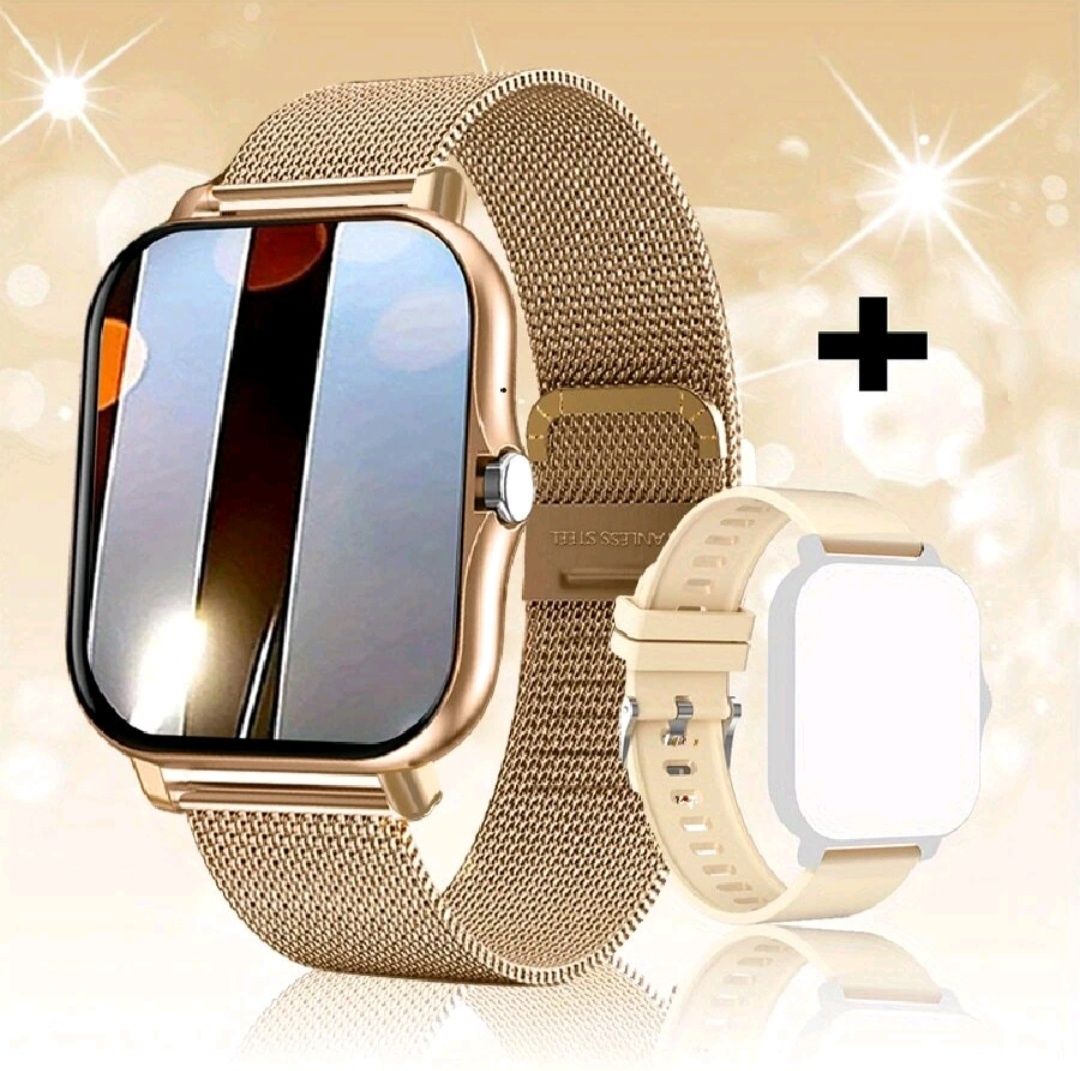 Smartwatch na złotej bransolecie