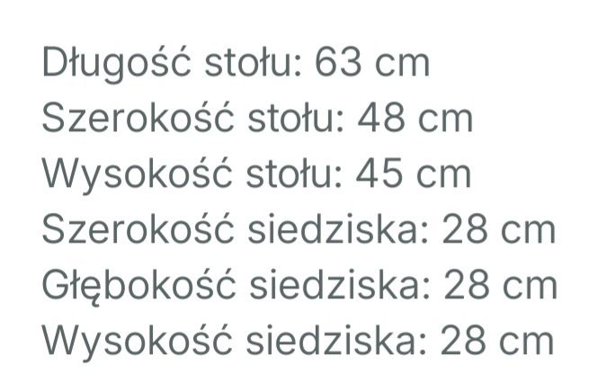 Ikea drewniany stolik +2 krzesełka