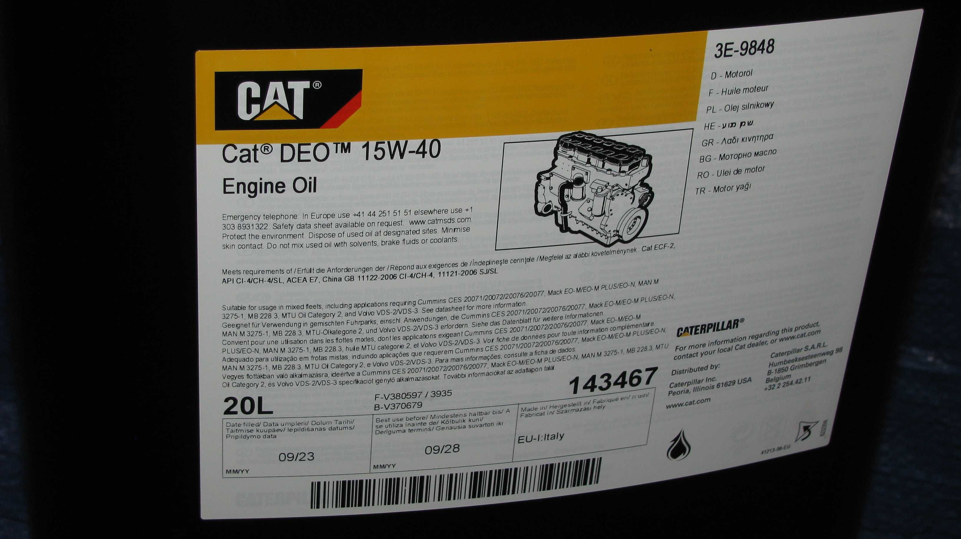CAT DEO Engine Oil 20 litrów catarpilar olej silnikowy 15W-40