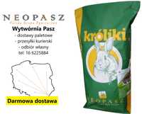 Pasza karma dla KRÓLIKÓW cena hurtowa 59zł/25kg - dostawa GRATIS.