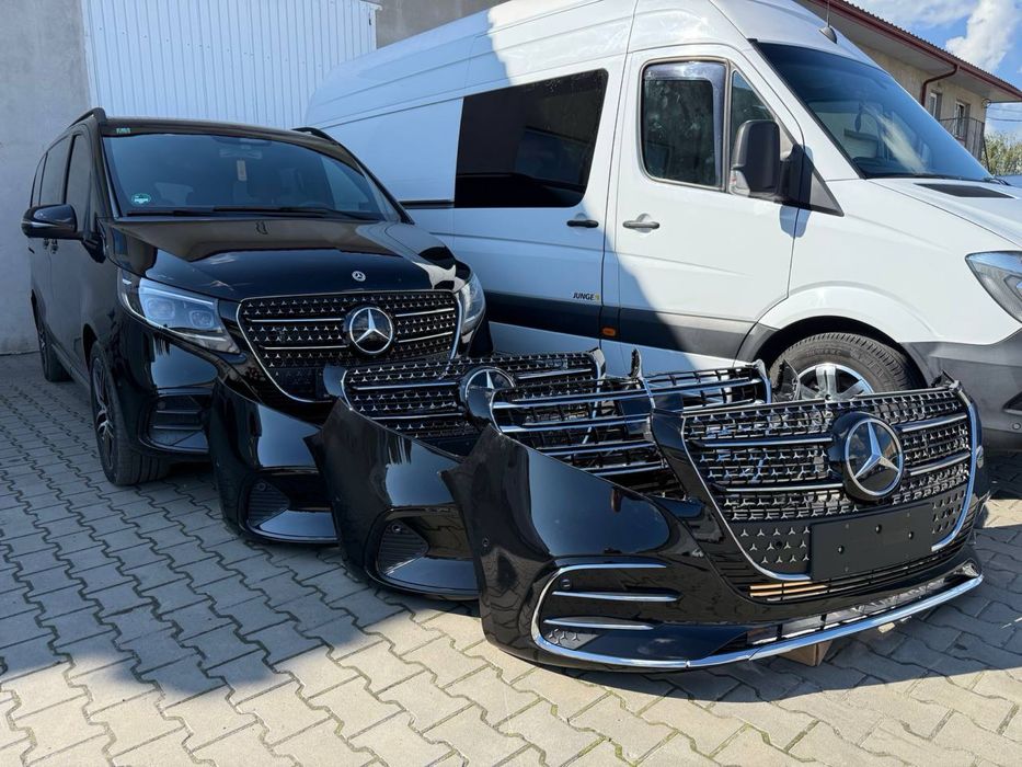 Бампер передній рестайловий 2024-2025р Vito V-class Веклас Metris W447