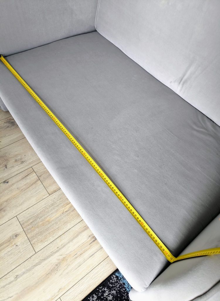 ZAREZERWOWANA do 1.10 Rozkładana szara kanapa/sofa
