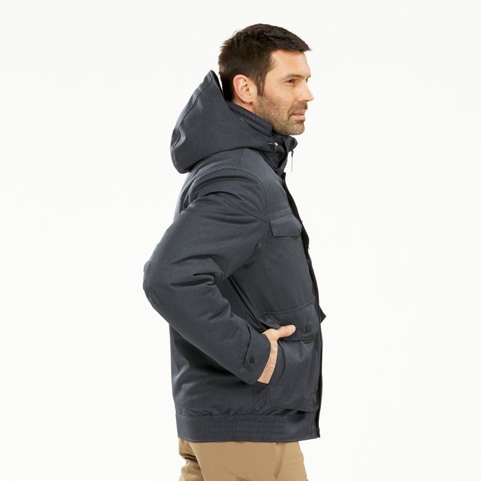 Blusão de caminhada -10°C impermeável homem, NH500 cinzento