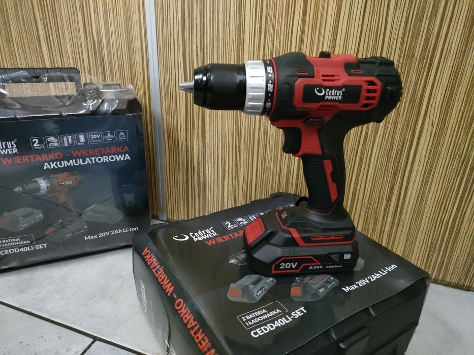 Wiertarko–wkrętarka  20V 2AH  Cedrus Power+ D40Li-SET
