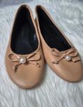 Baleriny eleganckie z kokardką beżowe kremowe River Island r.39