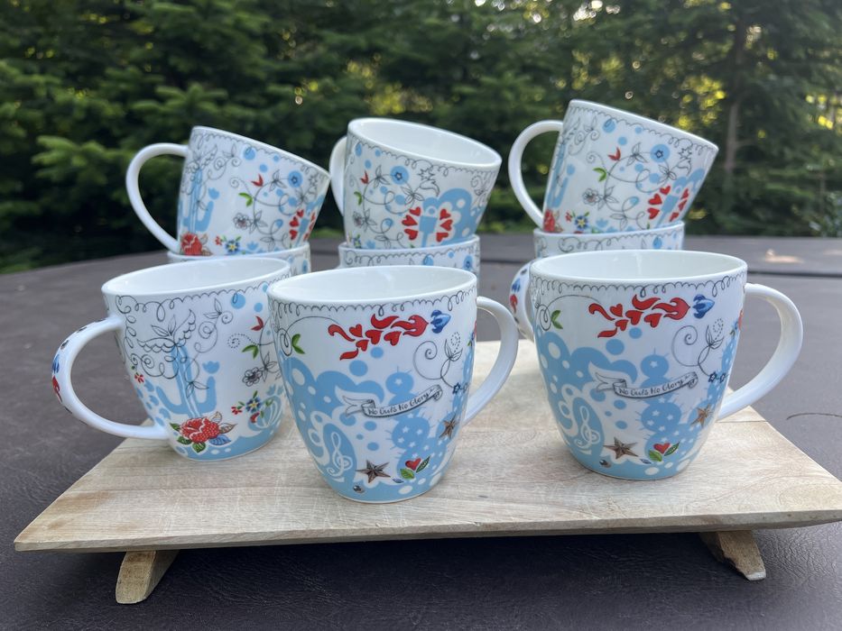 Kubek ceramiczny 400ml Vintage 9szt „no guts no glory”