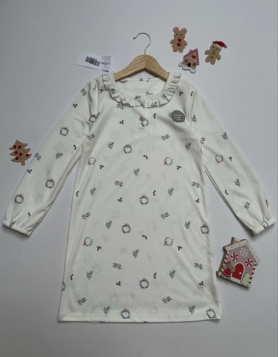 110 116 George koszula nocna świąteczna jemioła z długim rękawem nowa