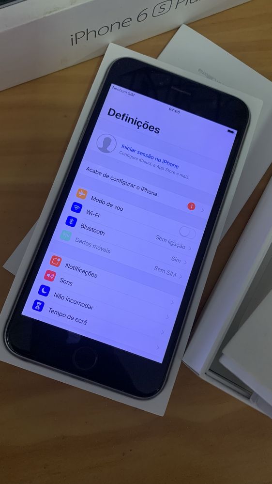 IPhone 6s Plus desbloqueado com bateria a 96%