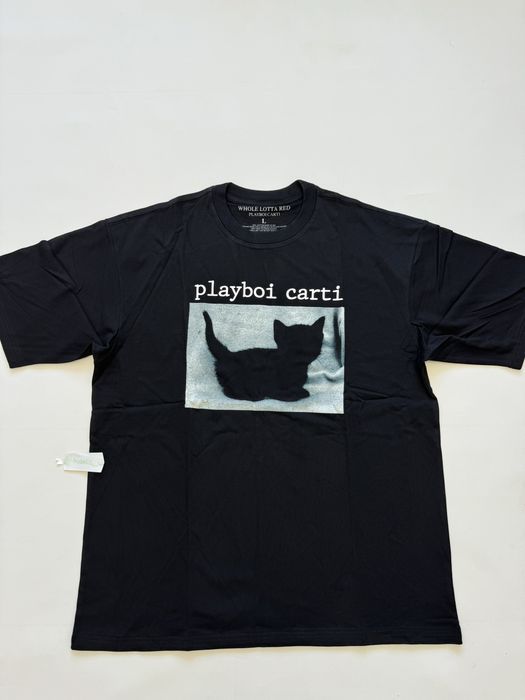 футболка playboi carti wholle lotta red Cat tee с balenciaga