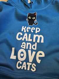 Keep call and love cats bluza unisize rozmiary S-XXL NOWA