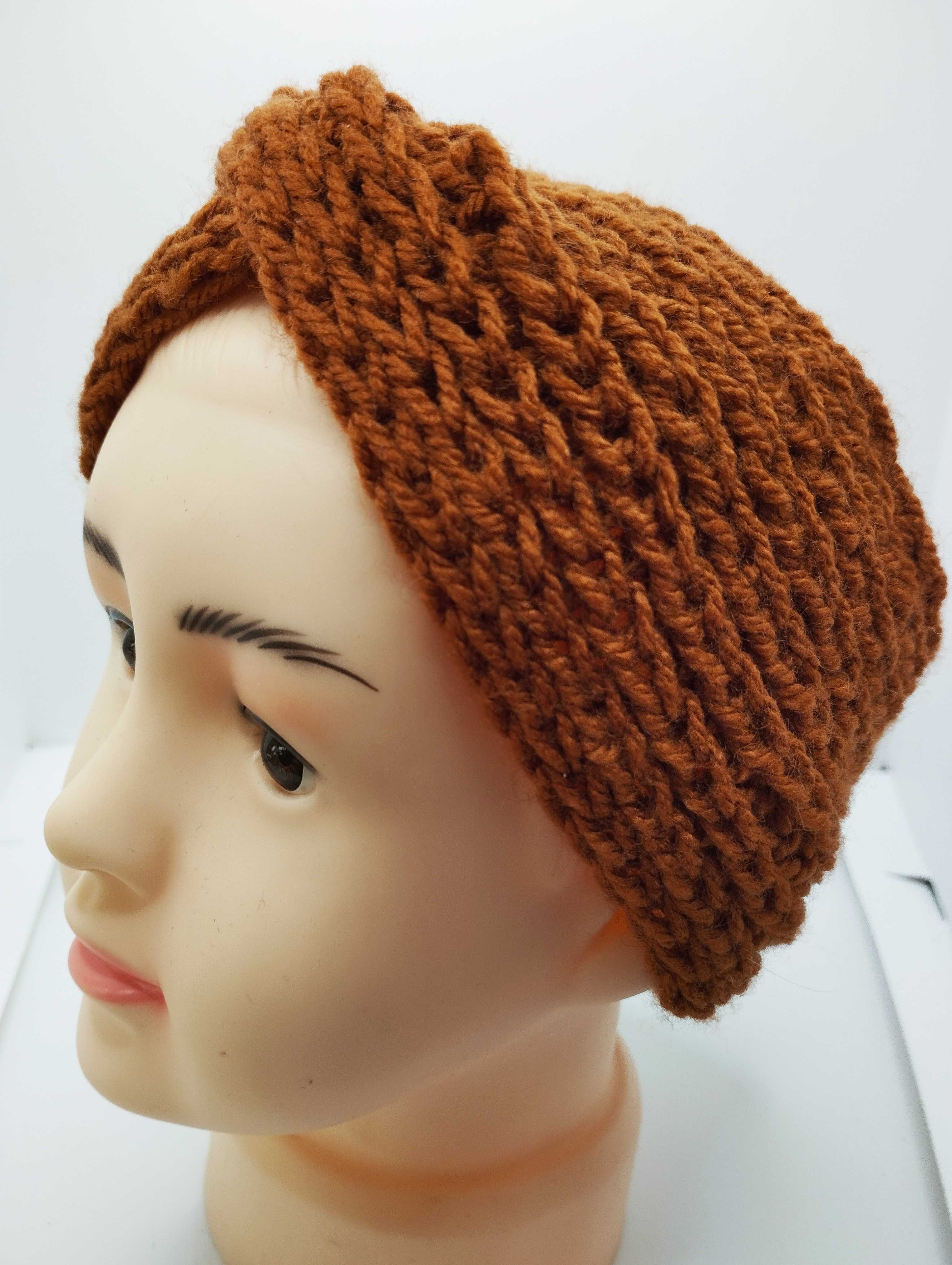 Damska opaska na głowę; turban, handmade