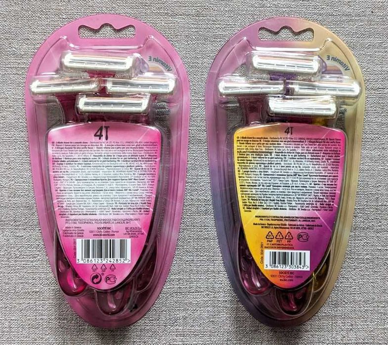 2 opakowania maszynek po 4 sztuki BiC Miss Soleil