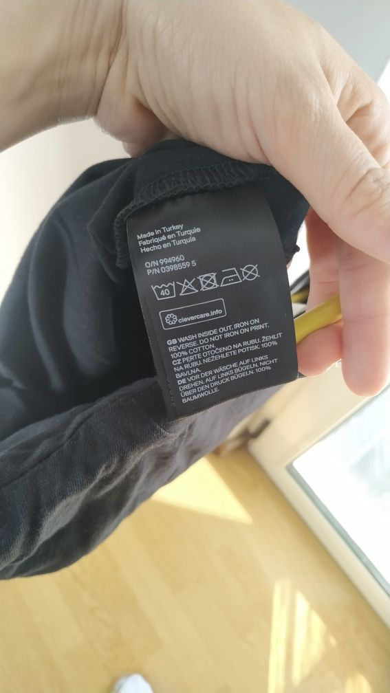 T-shirt nova de pré-mamã preta da H&M