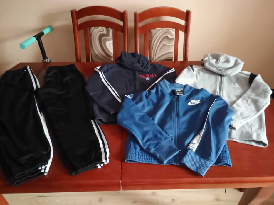 Mega paczka ubrań 134 dla chłopca koszulka bluza spodnie dres kurtka