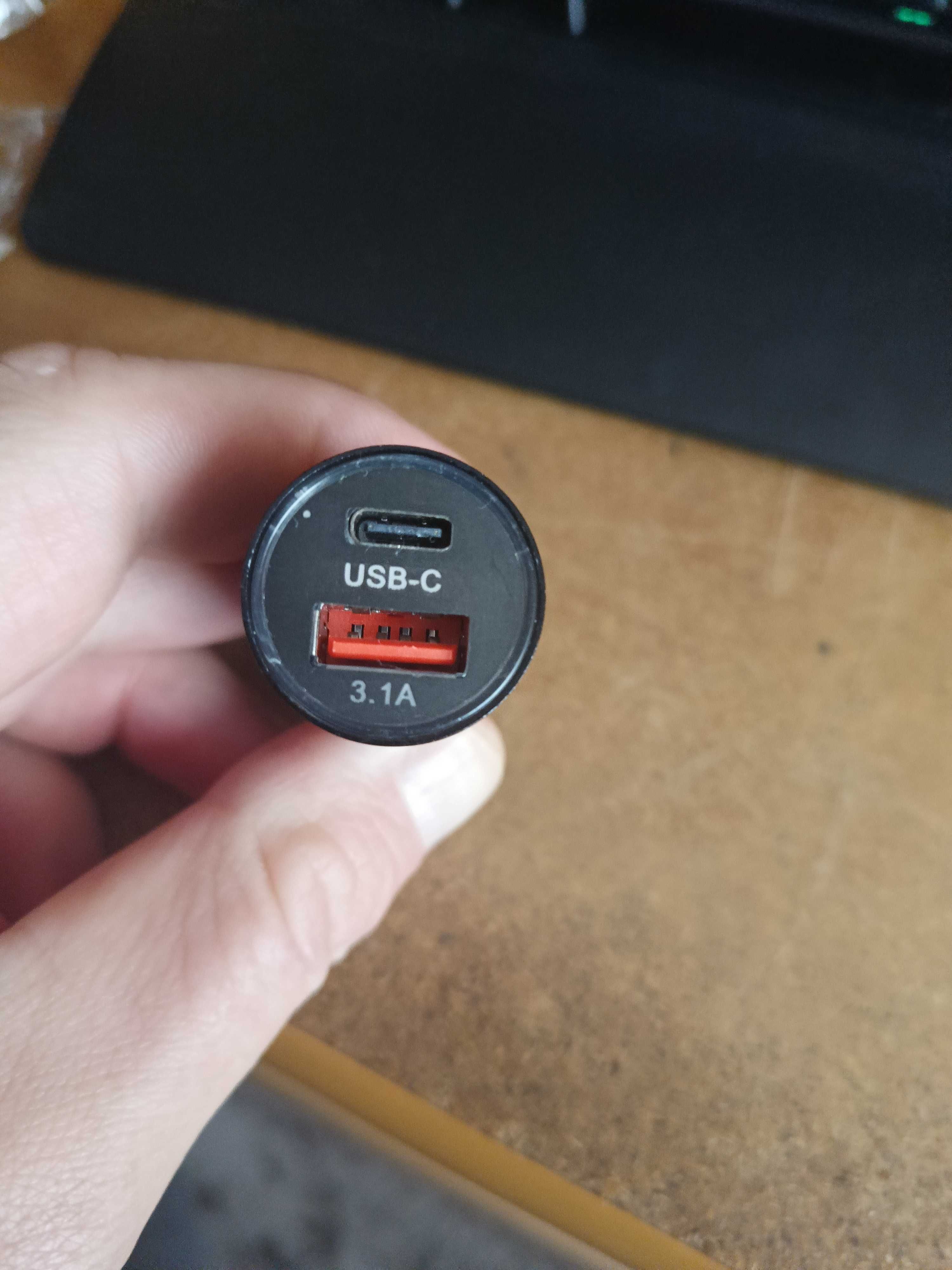 ładowarki samochodowe USB i USB typu C 6szt.