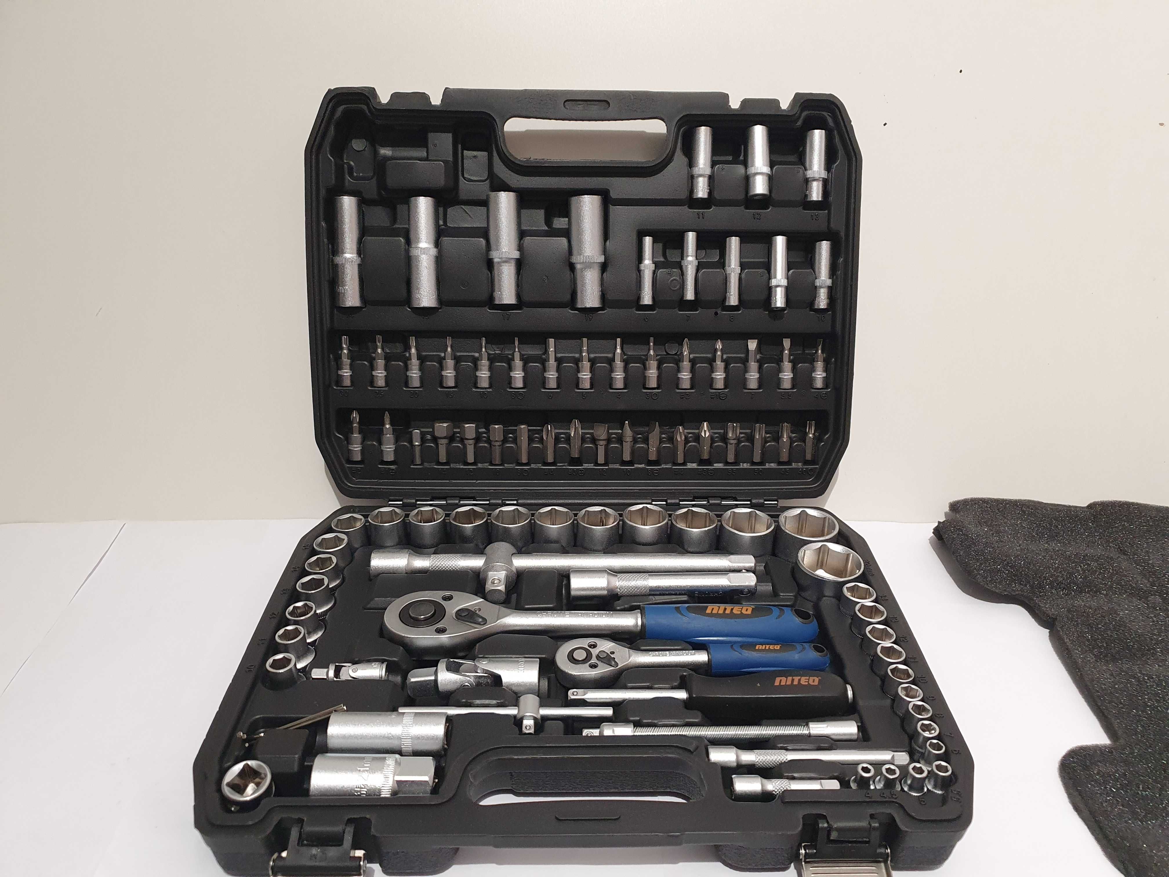 Komplet klucze nasadowe +grzechotki NITEO TOOLS -94el Nowe neo king