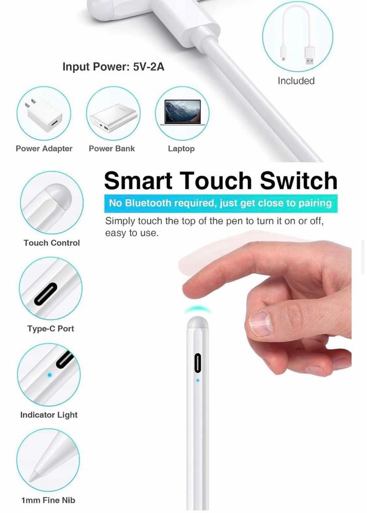 RYSIK AT-Mizhi STYLUS PEN DO apple ipad długopis2 generacji