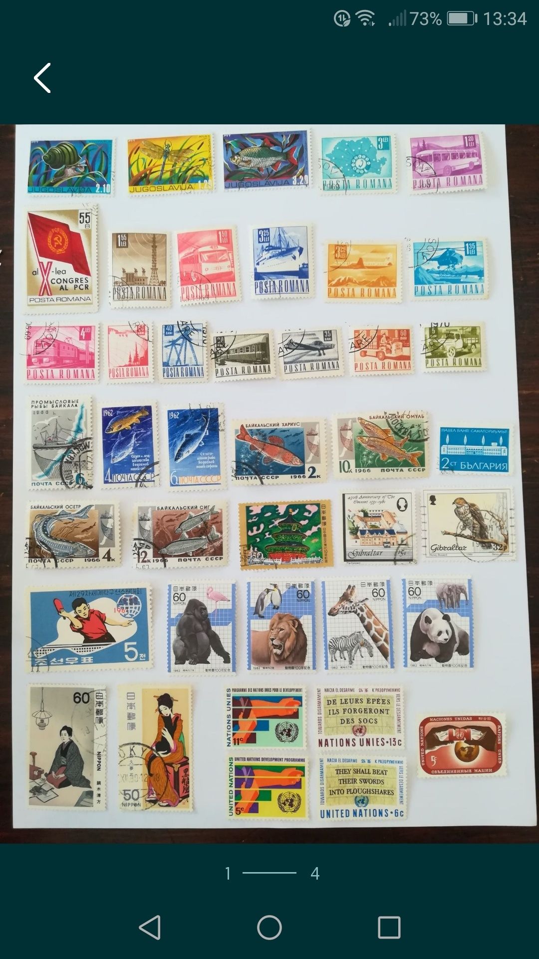 7 Grandes lotes de selos com 279 selos (média de 40 selos/lote), anos