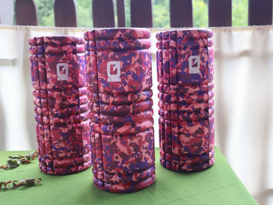 Zestaw 3 sztuk kolorowych rollerów wałków do jogi pilatesu