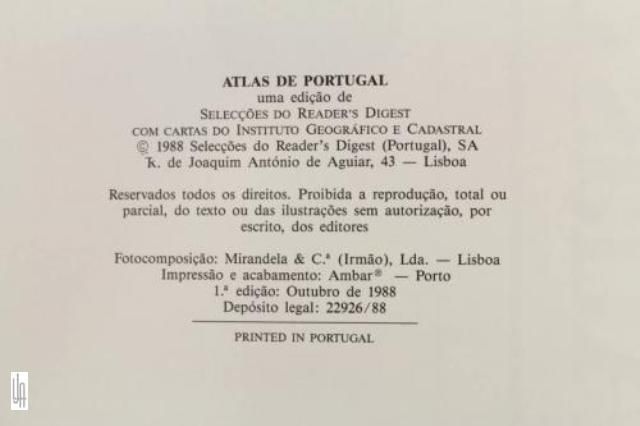 Atlas de Portugal. Cartas do Instituto Geográfico e Cadastral.