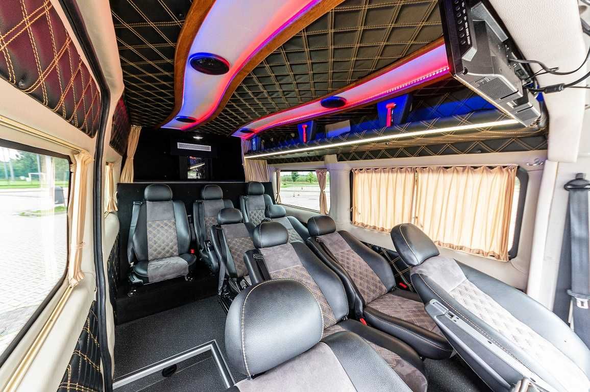 Wypożyczalnia wynajem bus van VIP 9cio osobowy 9 osób TV, LED, klima