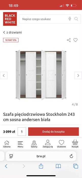 Szafa pieciodrzwiowa