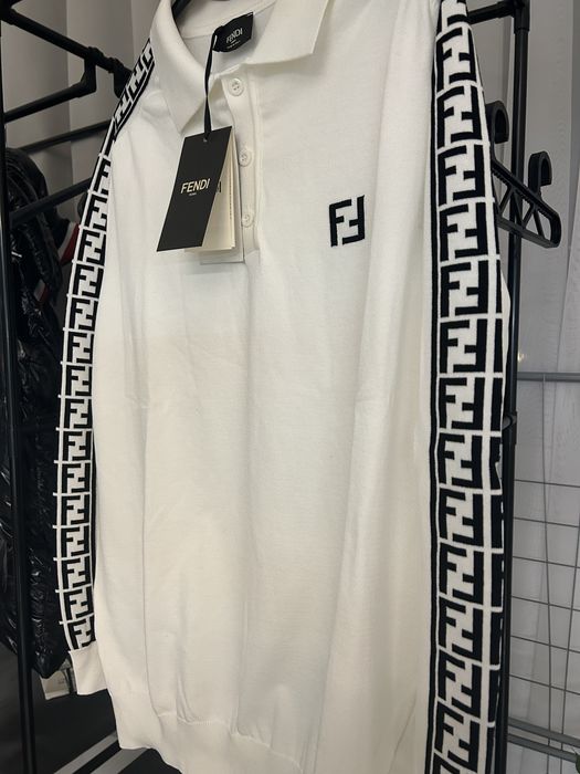 Sweter męski fendi biały