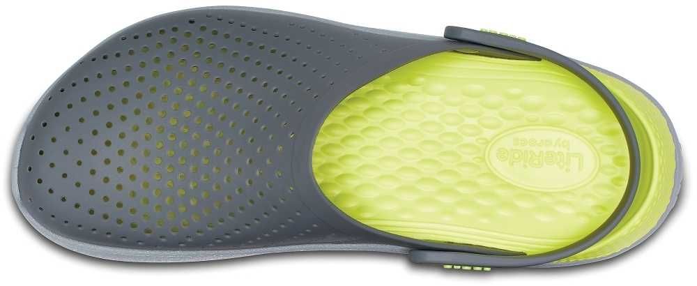 Кроксы Crocs LiteRide Clog GreyLightGreen оригинал 36-45