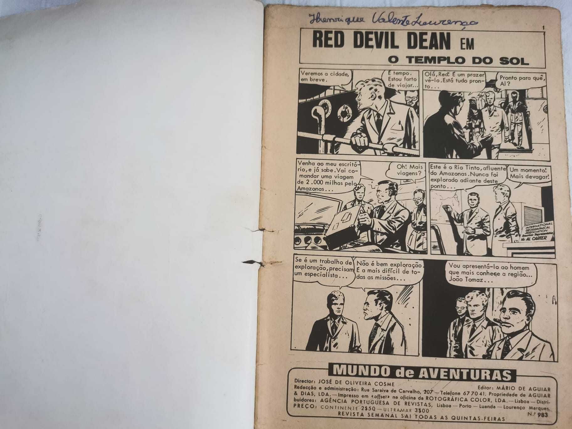Revista Mundo de Aventuras - Red Devil em o Templo do Sol