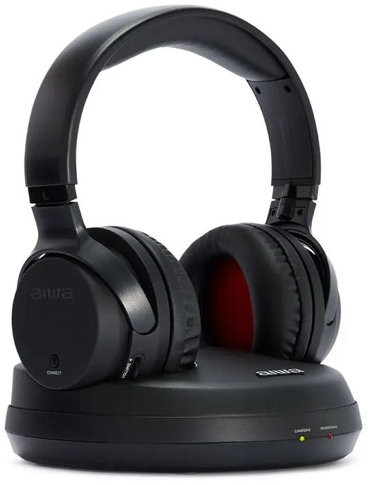 outlet słuchawki nauszne aiwa whf-880 czarny zasięg 100m