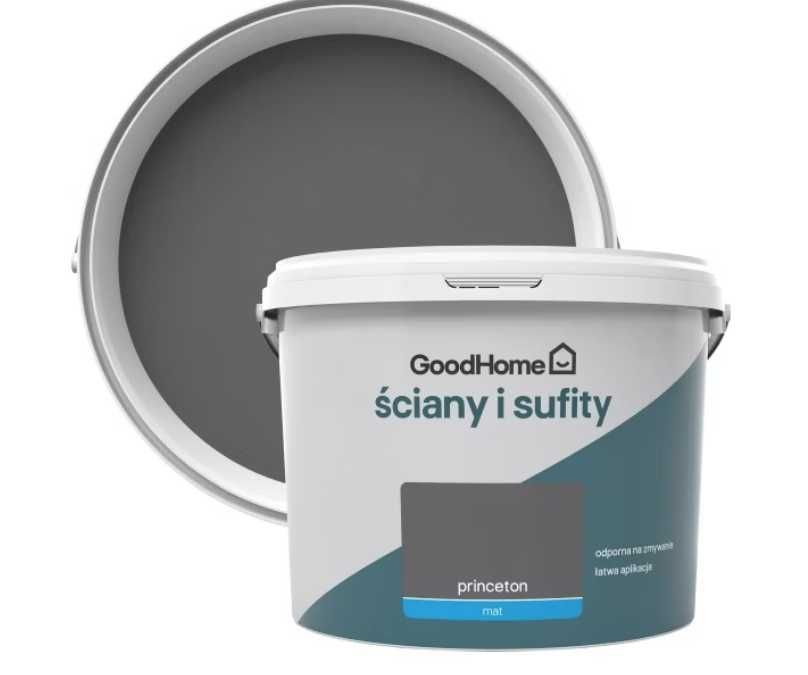Farba GoodHome ściany i sufity ciemnoszary mat (Princeton) 1,5 l