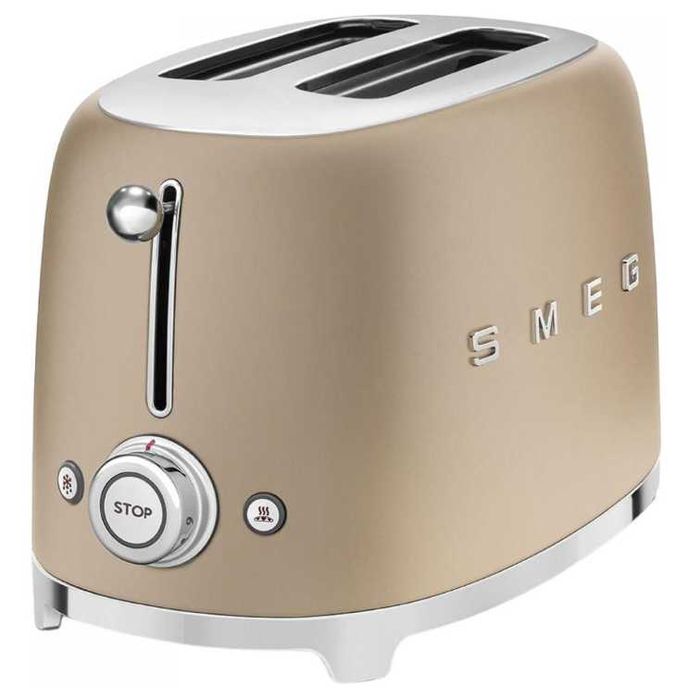 Тостер SMEG TSF01CHMEU матовий шампань смег TSF01