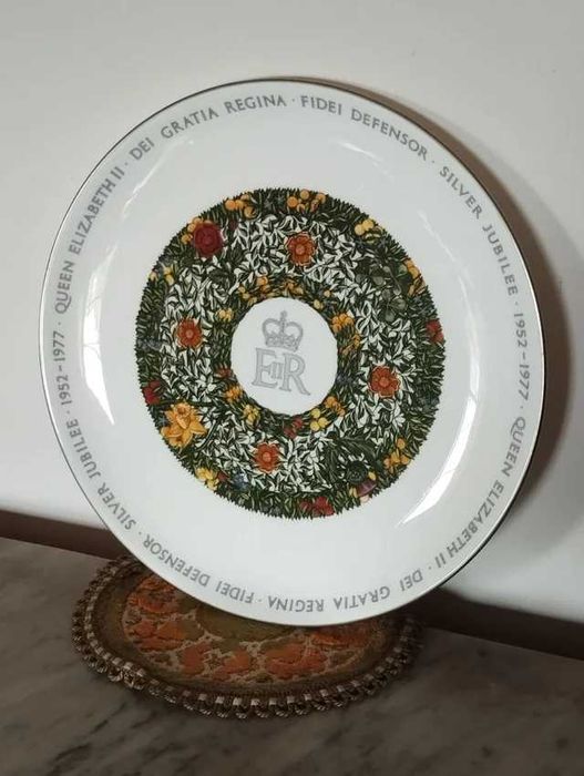 Prato Jubileu 1977 Rainha Elizabeth II