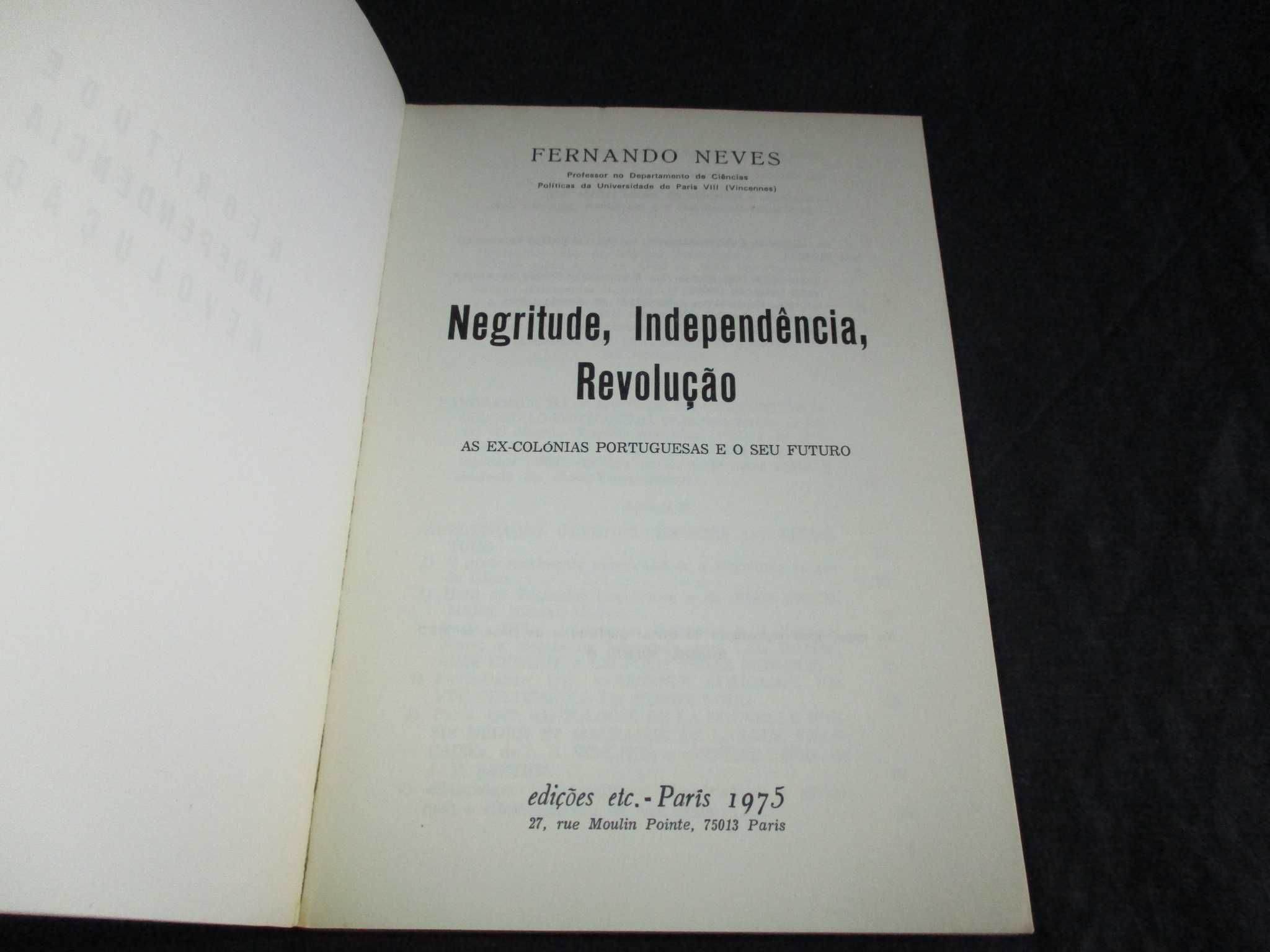 Livro Negritude Independência Revolução Fernando Neves 1975