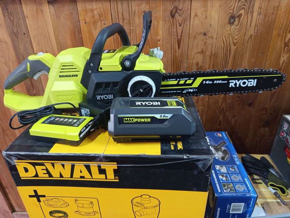 Piła łańcuchowa ryobi 36v akumulator ładowarka