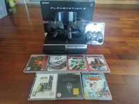 PlayStation 3, 4 pady + 7 gier