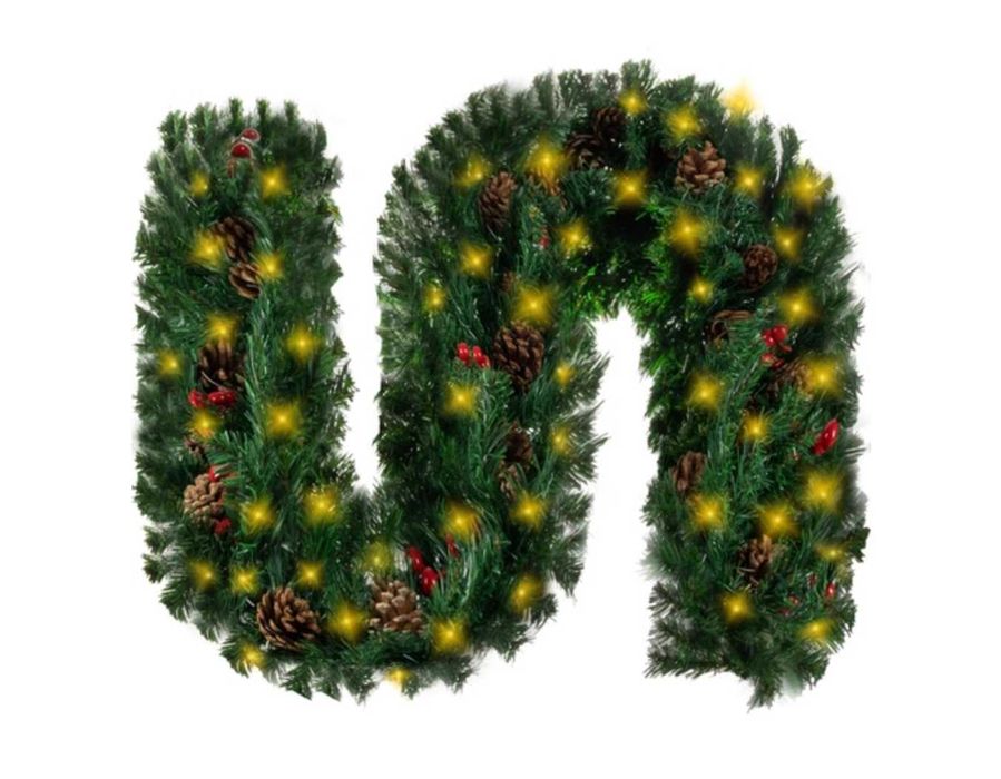 Girlanda świąteczna LED 270 cm – gęsta, zielona, jak żywa!