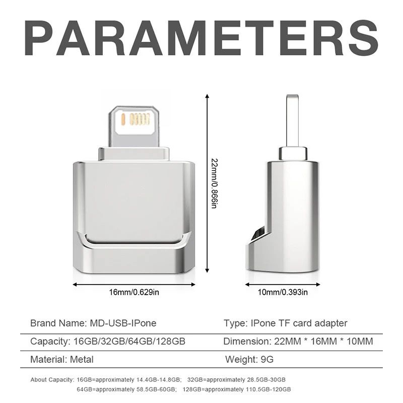 Adapter Czytnik Kart-SD do IPHONE/IPad/LIGHTNING