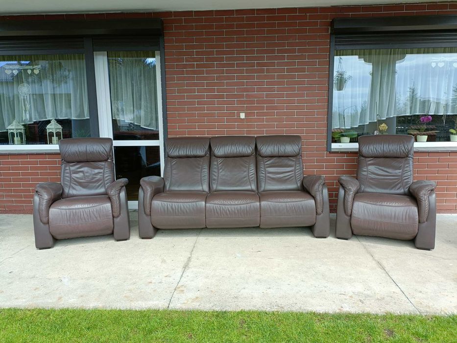 Sprzedam wypoczynek ze skóry -Skóra -skórzany –skórzana -skórzane