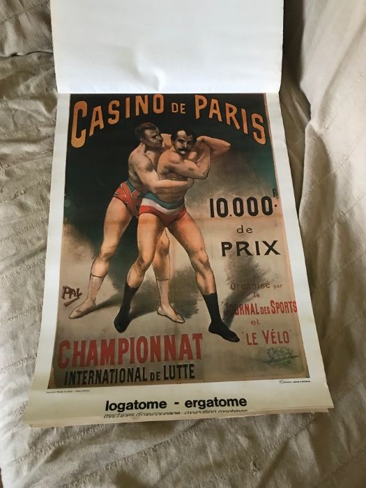 Estampas de calendário com figuras desportivas