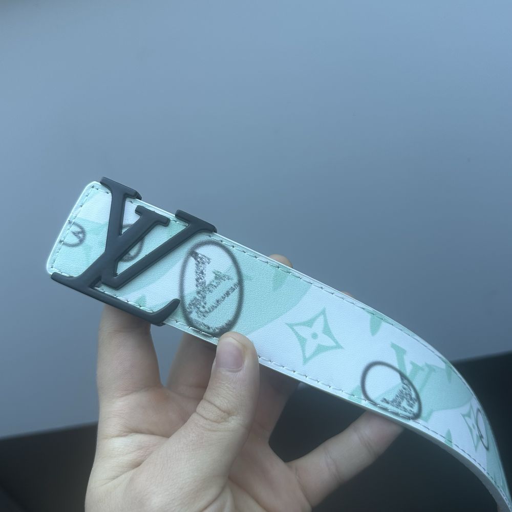 Pasek LV Louis Vuitton damski / unisex biały