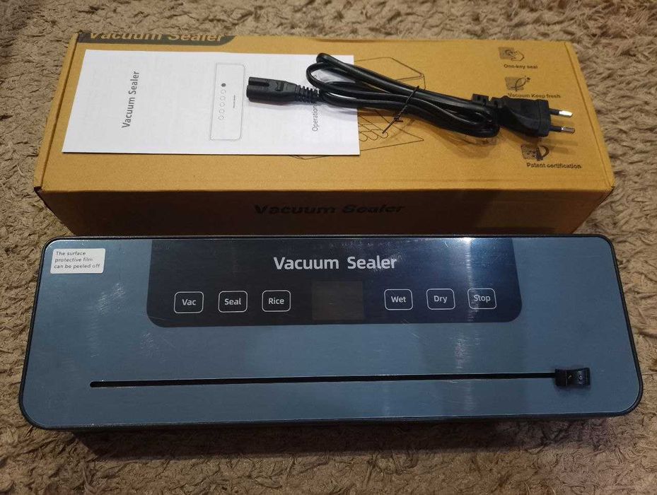 Вакууматор Для Їжі Сухих Та Вологих Продуктів, Вакуумний Пакувальник