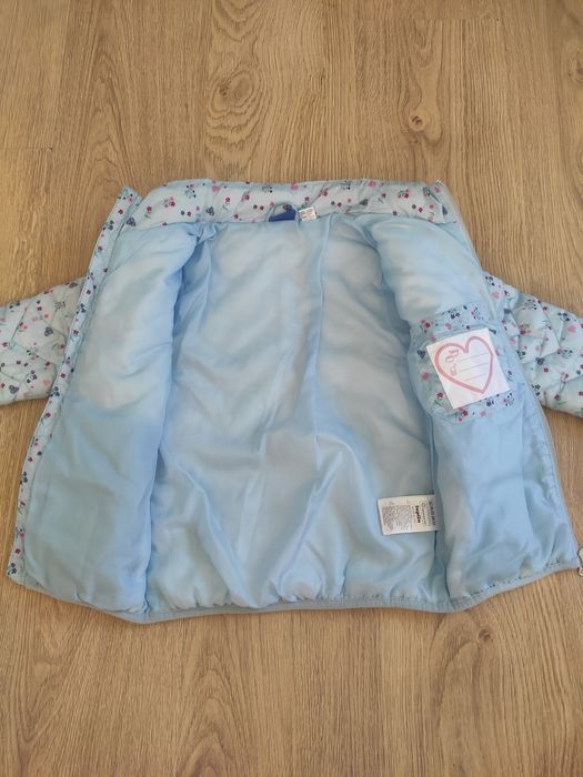 Kurtka jesienna przejściowa Lupilu 110 kwiaty dziewczynka