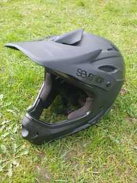 Kask rowerowy Fullface 7iDP czarny, rozmiar S