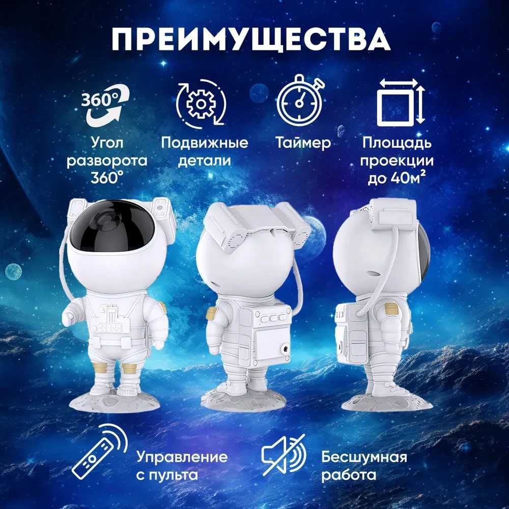 Новий Ночник Проектор зоряного неба Космонавт 8 режимів з пультом