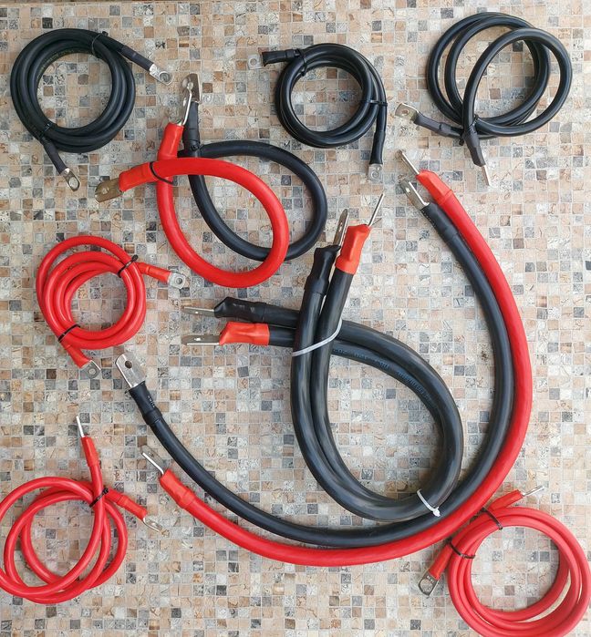 Комплект кабелей для подключения инвертора батареи с клеммами